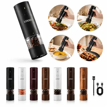 One-Touch Electric Salt & Pepper Grinder with Adjustable