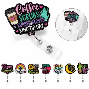 Custom Retractable Badge Reel with Durable Clip for ID