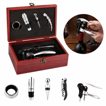 Luxury Rabbit Corkscrew Set with Wooden Gift Box