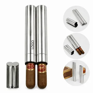 Airtight Stainless Steel Cigar Tube Travel Case Protector