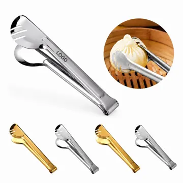 Stainless Steel Food Tongs Set with Locking Grip