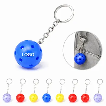 6-Color Pickleball Keychain Set Miniature Replica for Keys
