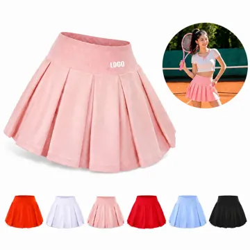 Women's High Waisted Pleated Tennis Skort with Built-in