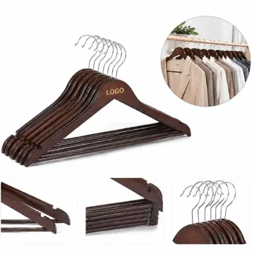 Vintage Solid Wood Clothes Hangers for Coats and Jackets