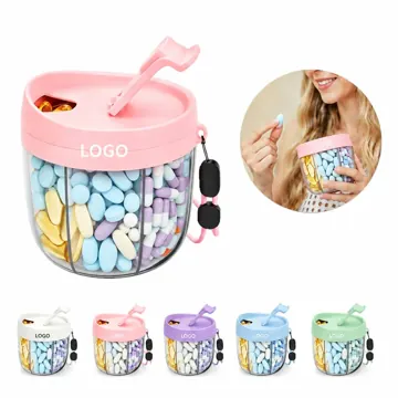 7-Day Large Compartment Pill Dispenser with Clear Lid