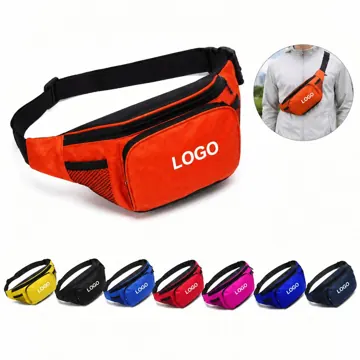 Water-Resistant Nylon Waist Bag with Adjustable Strap