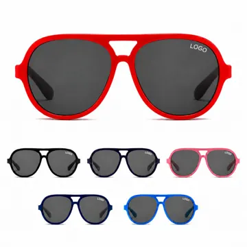 Flexible Rubber Frame Sunglasses for Men and Women