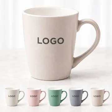 Tapered Ceramic Mug with Matte Finish for Coffee and Tea