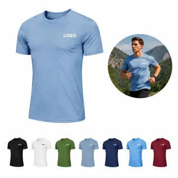 Quick-Dry Short Sleeve Athletic Shirt for Running and Gym