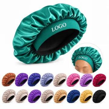 Adjustable Silk Sleep Bonnet for Curly Hair Protection
