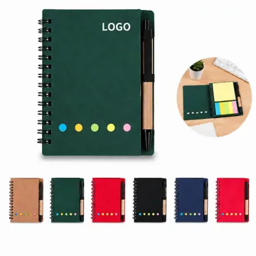Colorful Sticky Notes Set with Pen Compact Business Notebook
