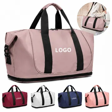 Foldable Water-Resistant Travel Duffel Bag with Pockets