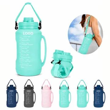 68oz Foldable Silicone Water Bottle for Travel and Outdoor