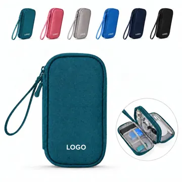 Compact Water-Resistant Electronic Accessories Case with