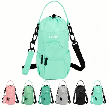 Crossbody Insulated Water Bottle Carrier Bag with Strap