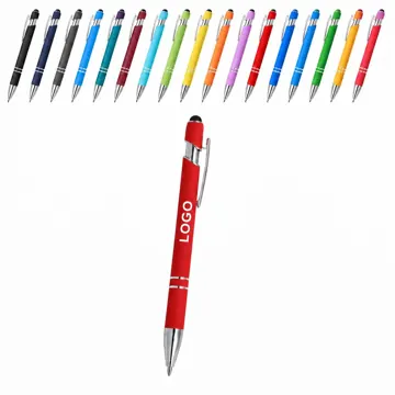 Metal Click Ballpoint Pen with Stylus Tip for Touchscreens