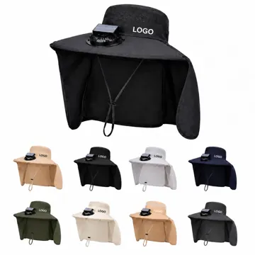 Solar Powered Cooling Hat with Fan for Fishing Outdoor