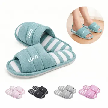Breathable Open Toe Memory Foam House Slippers for Indoor