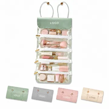 4-Inch Detachable Cosmetic Pouch with Removable Compartment