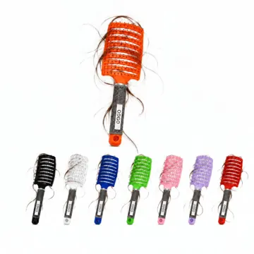 Vented Curved Brush for Detangling Straight Hair
