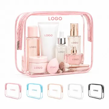 Waterproof Clear Travel Toiletry Bag with Zipper