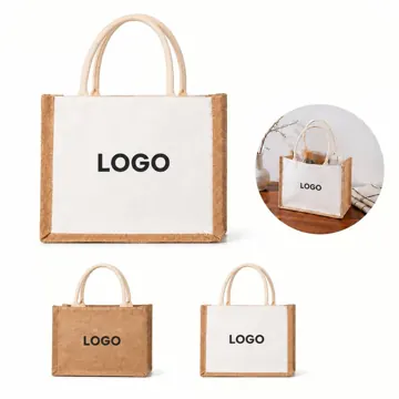 Natural Linen Beach Tote Bag Lightweight Casual Carryall