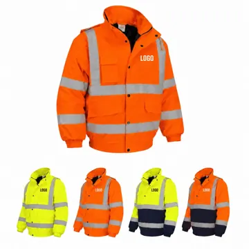 High-Visibility Reflective Safety Jacket for Low-Light Work