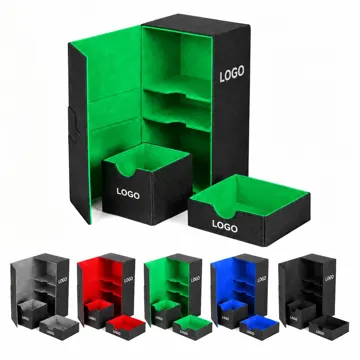 Large Magnetic Card Organizer Box with Secure Closure