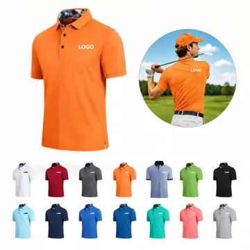 Quick-Dry Short Sleeve Golf Polo Shirt for Men