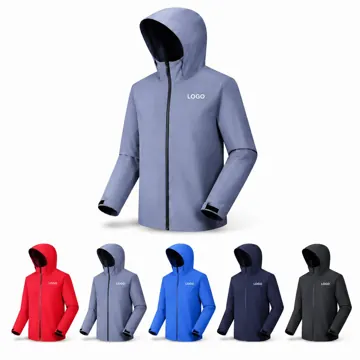 Waterproof Hooded Rain Jacket with Sealed Seams