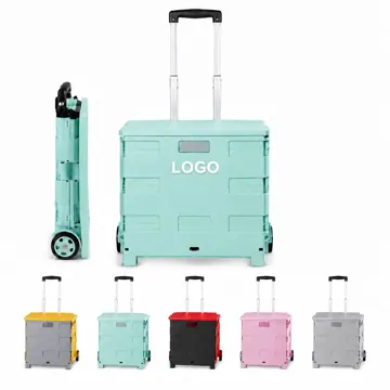 Collapsible Grocery Cart with Wheels and Telescopic Handle