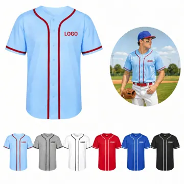Personalized Moisture-Wicking Button-Up Baseball Jersey