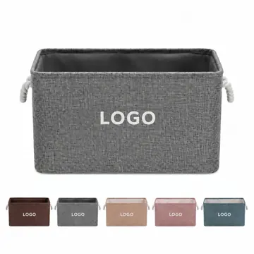 Foldable Storage Basket with Rope Handles