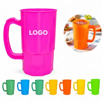 14oz BPA-Free Plastic Beer Stein with Grip Handle