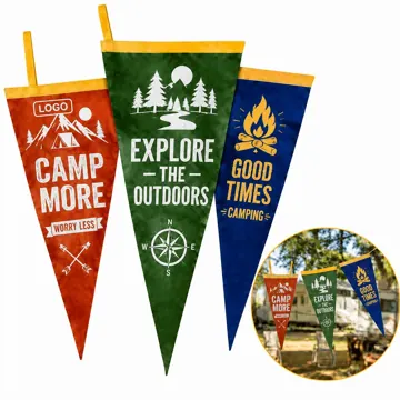 Felt Triangle Hanging Banner Flag for Indoor Outdoor Decor