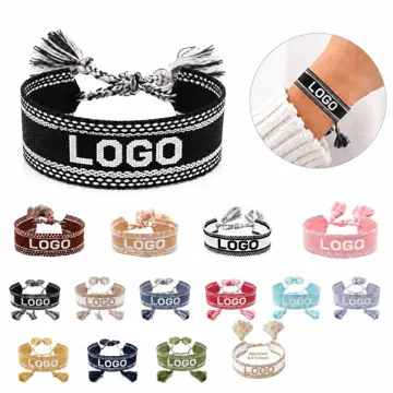 Handmade Woven Letter Tassel Bracelet Adjustable Fit
