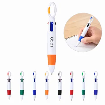 4-in-1 Multi Color Pen with Mountaineering Buckle