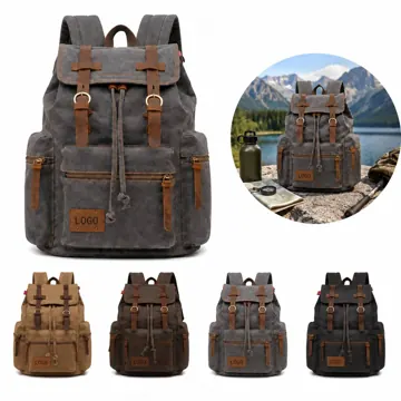 15.6-Inch Canvas Rucksack for Laptop and Daily Commute