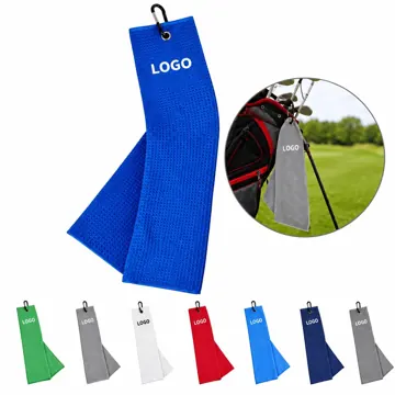 Highly Absorbent Waffle Golf Towel with Trifold Design