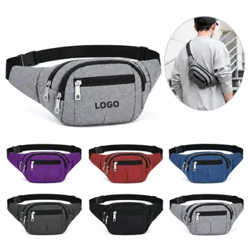 Water-Resistant Oxford Cloth Waist Pack with Adjustable