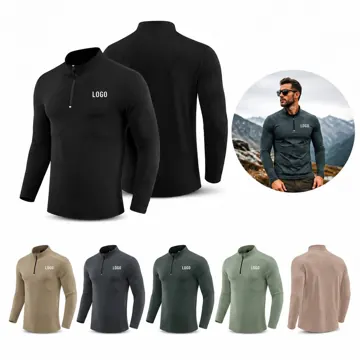 Quick Dry Half Zip Long Sleeve Men's Training Shirt