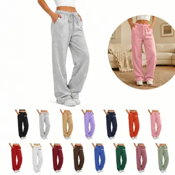 Loose Fleece Sweatpants for Women with Pockets
