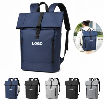 Water-Resistant Rolltop Backpack for Commuters
