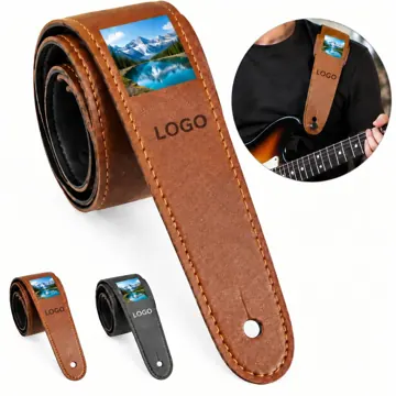 Reversible Leather Guitar Strap Adjustable for Acoustic