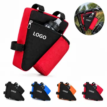 Bike Triangle Frame Bag with Bottle Holder, Waterproof