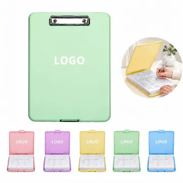 Plastic Storage Clipboard with Built-In Compartments