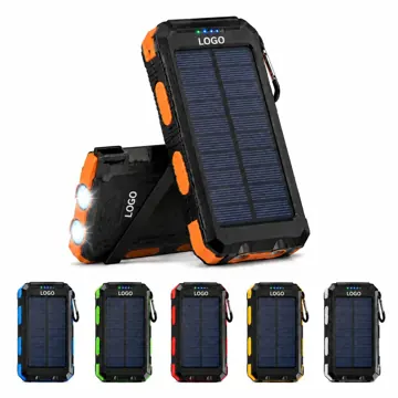 Portable Solar Charger with LED Light for USB Devices