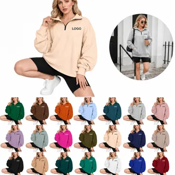 Half Zip Athletic Pullover Breathable Moisture Wicking