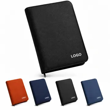 Zippered Business Portfolio with Refillable Notebook