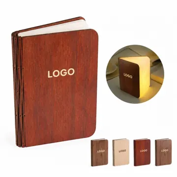 Foldable Wooden Book-Shaped LED Reading Lamp